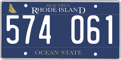 RI license plate 574061