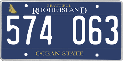 RI license plate 574063