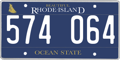 RI license plate 574064
