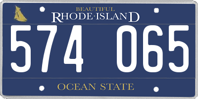 RI license plate 574065
