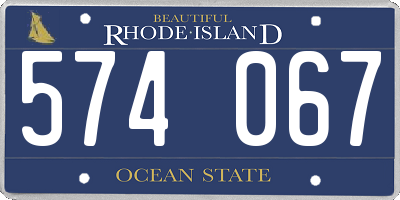 RI license plate 574067