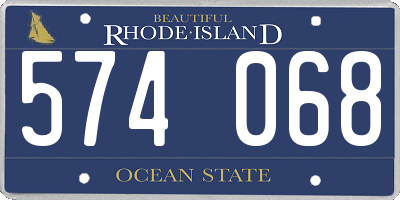 RI license plate 574068