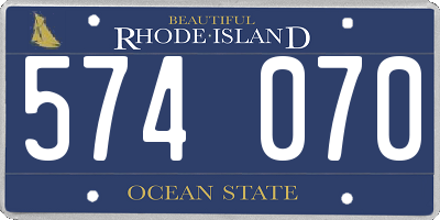 RI license plate 574070