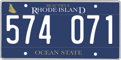 RI license plate 574071