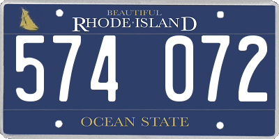 RI license plate 574072