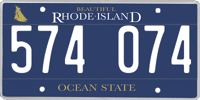 RI license plate 574074