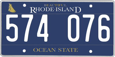 RI license plate 574076