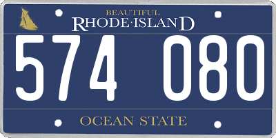 RI license plate 574080