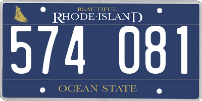 RI license plate 574081
