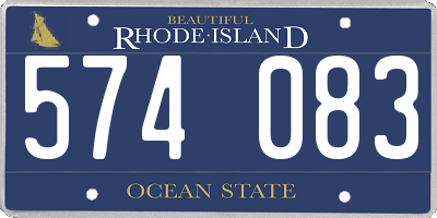 RI license plate 574083