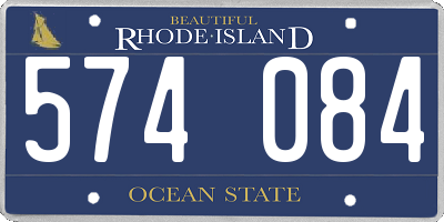 RI license plate 574084