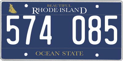 RI license plate 574085
