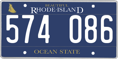 RI license plate 574086