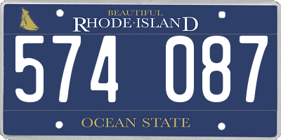 RI license plate 574087