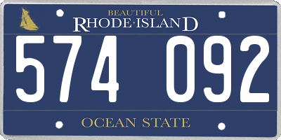RI license plate 574092