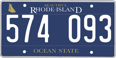 RI license plate 574093