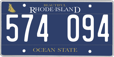 RI license plate 574094