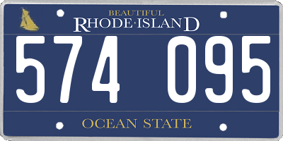 RI license plate 574095