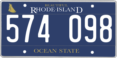 RI license plate 574098