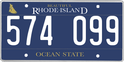 RI license plate 574099