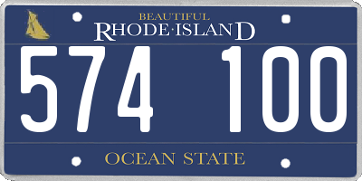 RI license plate 574100