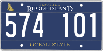 RI license plate 574101