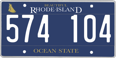 RI license plate 574104