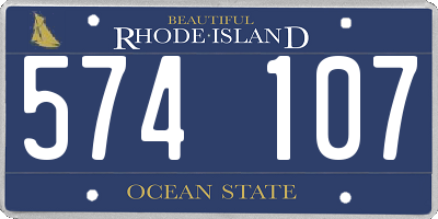 RI license plate 574107