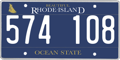 RI license plate 574108