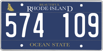 RI license plate 574109