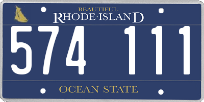 RI license plate 574111
