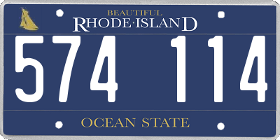 RI license plate 574114