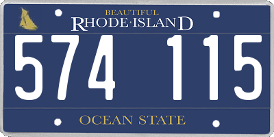 RI license plate 574115