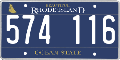 RI license plate 574116