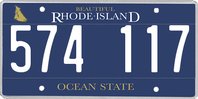 RI license plate 574117