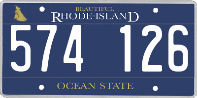 RI license plate 574126