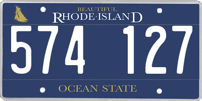 RI license plate 574127