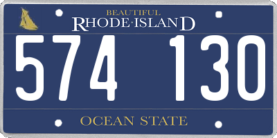 RI license plate 574130