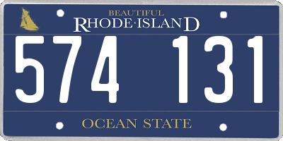 RI license plate 574131