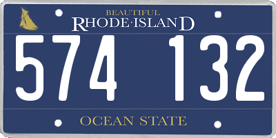 RI license plate 574132