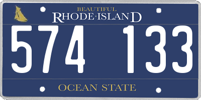 RI license plate 574133