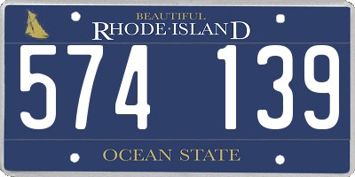 RI license plate 574139