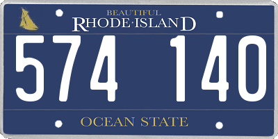 RI license plate 574140