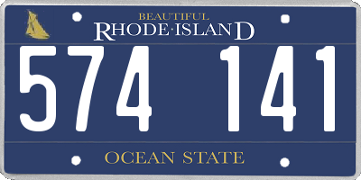 RI license plate 574141
