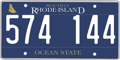 RI license plate 574144