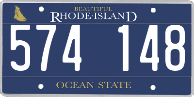 RI license plate 574148