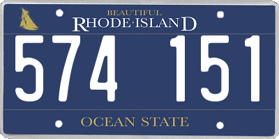 RI license plate 574151