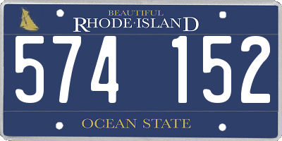 RI license plate 574152