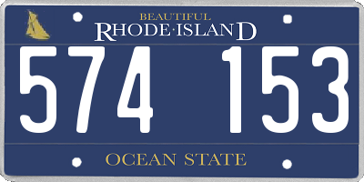 RI license plate 574153