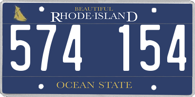 RI license plate 574154